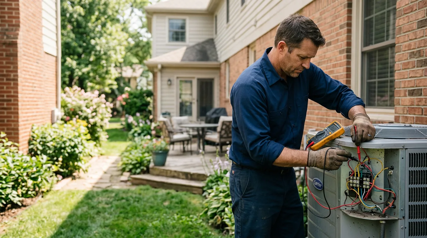 HVAC technician working near Hensley, WV